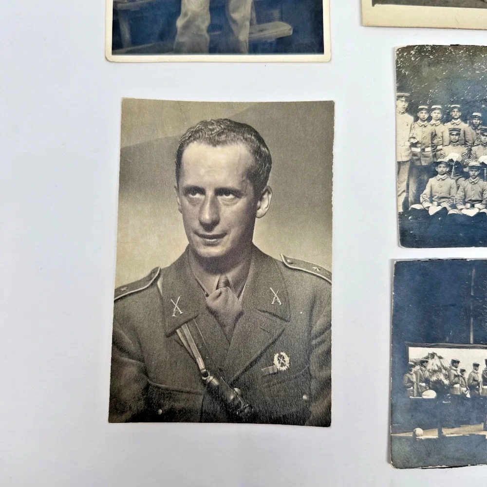 Lot of 6 Vintage WWI Military Real Photo Postcards British Army Portraits